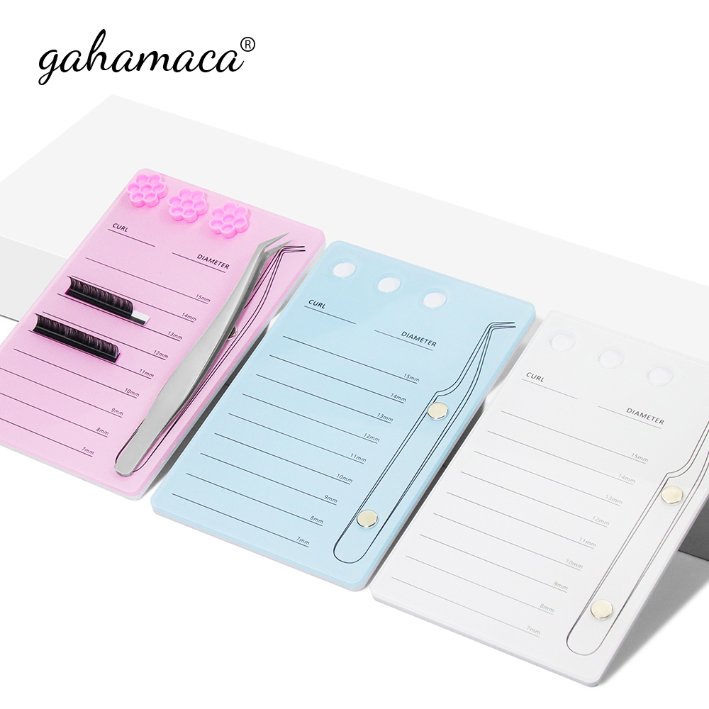 Eyelash Extension Examples - GAHAMACA acrilico Lashes Holder Pad Individual