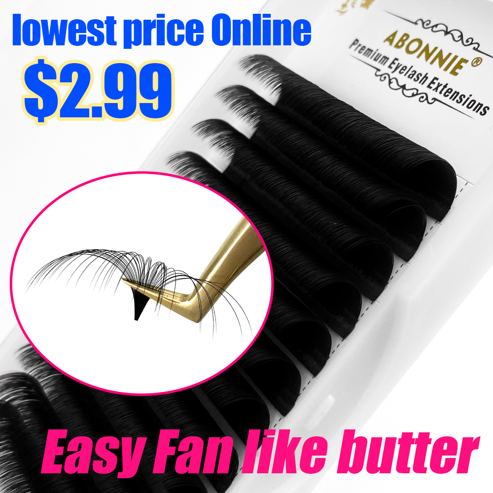 Eyelash Extension Anime - Abonnie 0.03-0.10mm Easy Fan Lashes Mega