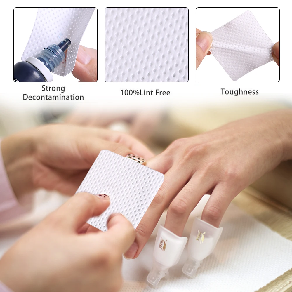 Eyelash Extension Remover Gel - 200 pz. salviette per unghie senza