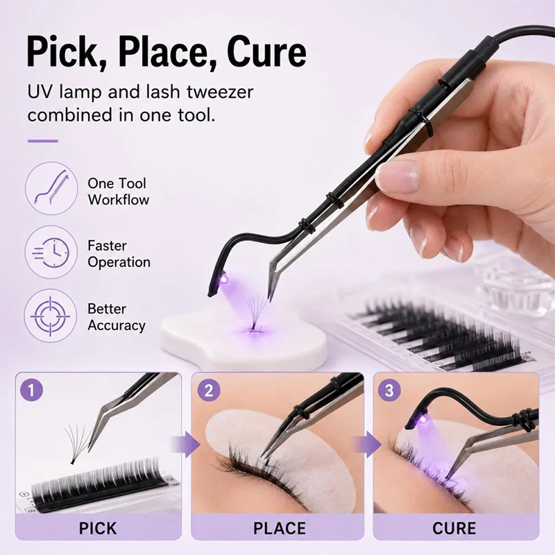 Mini Lampada UV per Ciglia con - Eyelash Extension Examples recensione e prezzo
