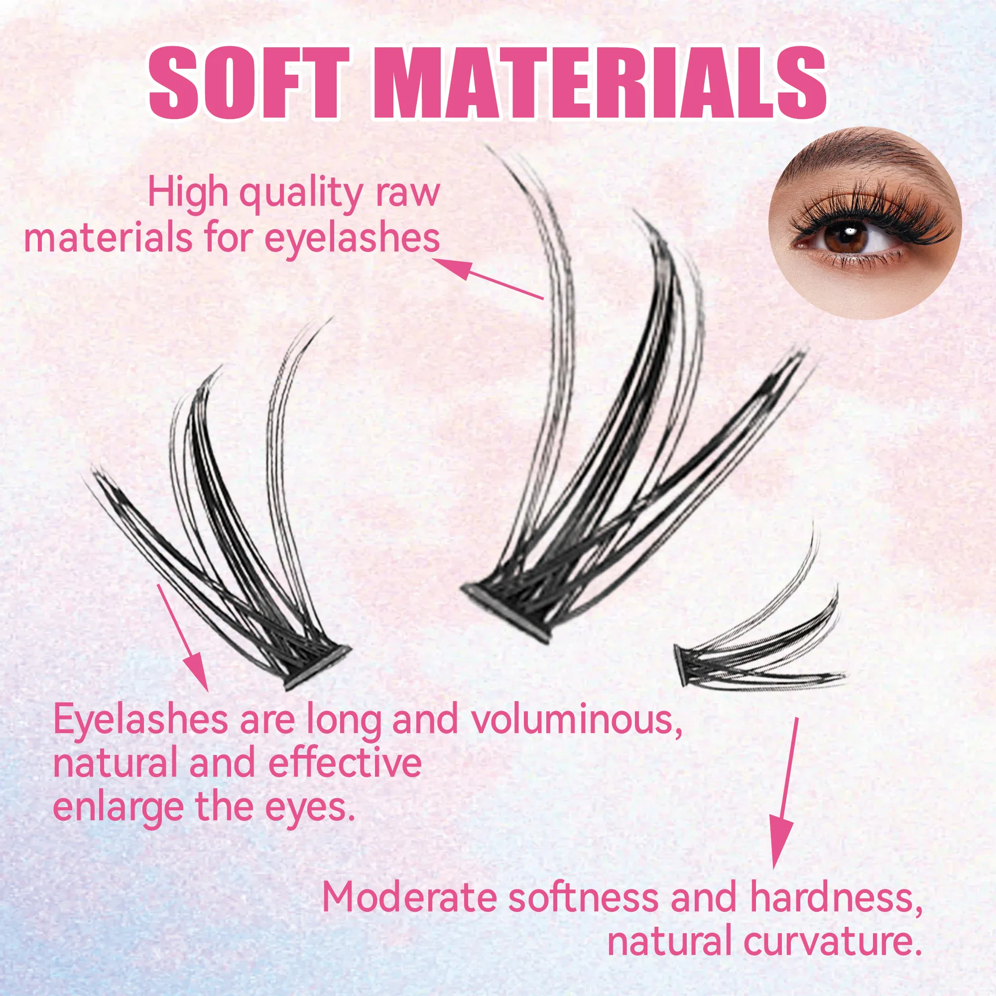 Ciglia 200 Pezzi, Cluster di C - Eyelash Extension Examples recensione e prezzo